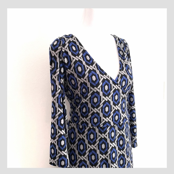 NWT 41Hawthorn Stitch Fix Jovan 3/4 Sleeve Geo Print Wrap Style Dress Size Med - Picture 4 of 8